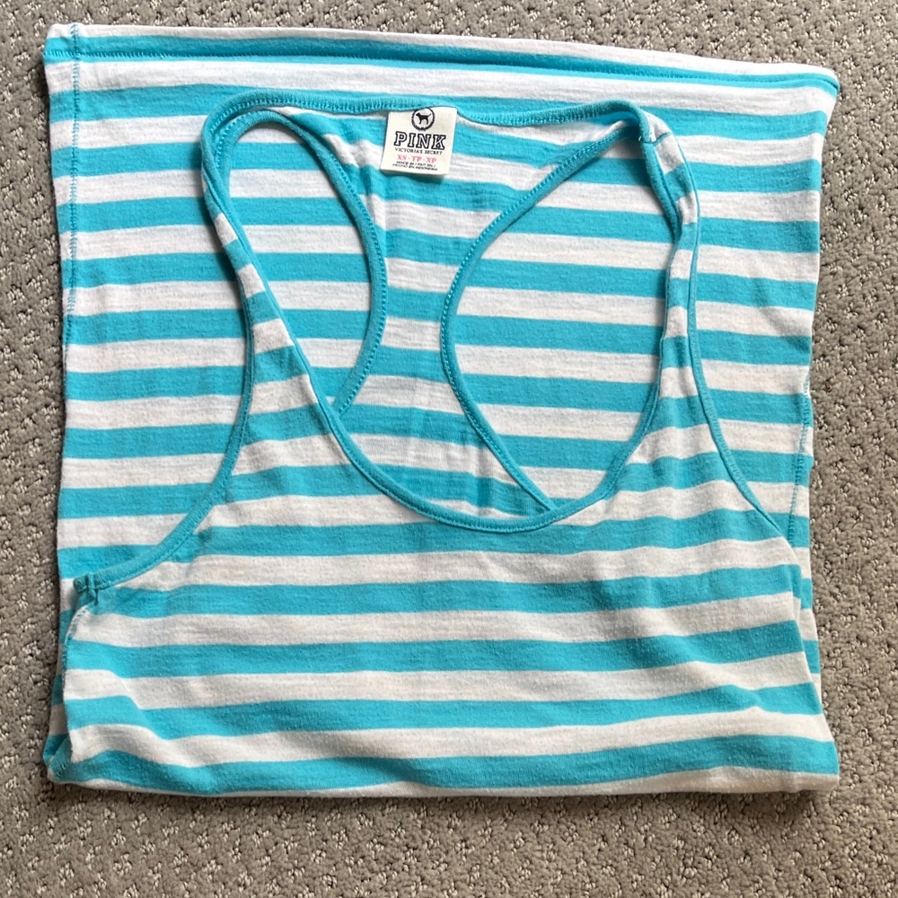 Victoria's Secret Pink Striped Racerback Tank
